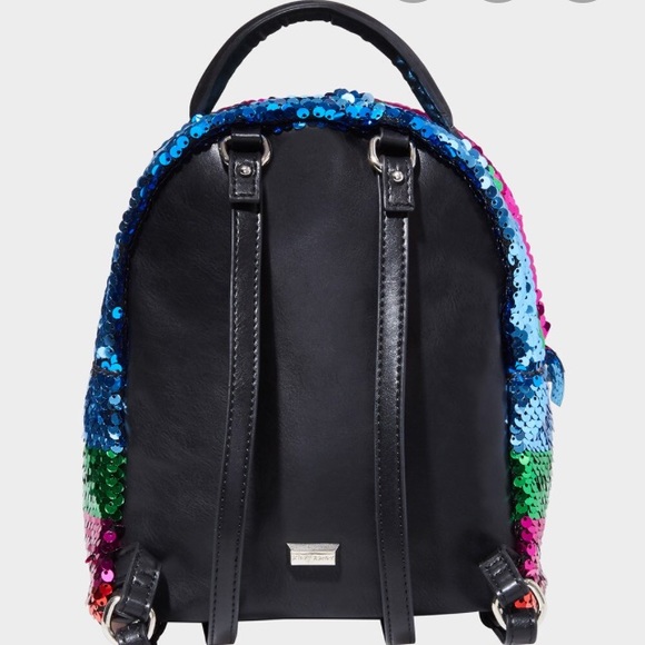 Betsey Johnson Rainbow Sequin Backpack Bag NWT main image 6